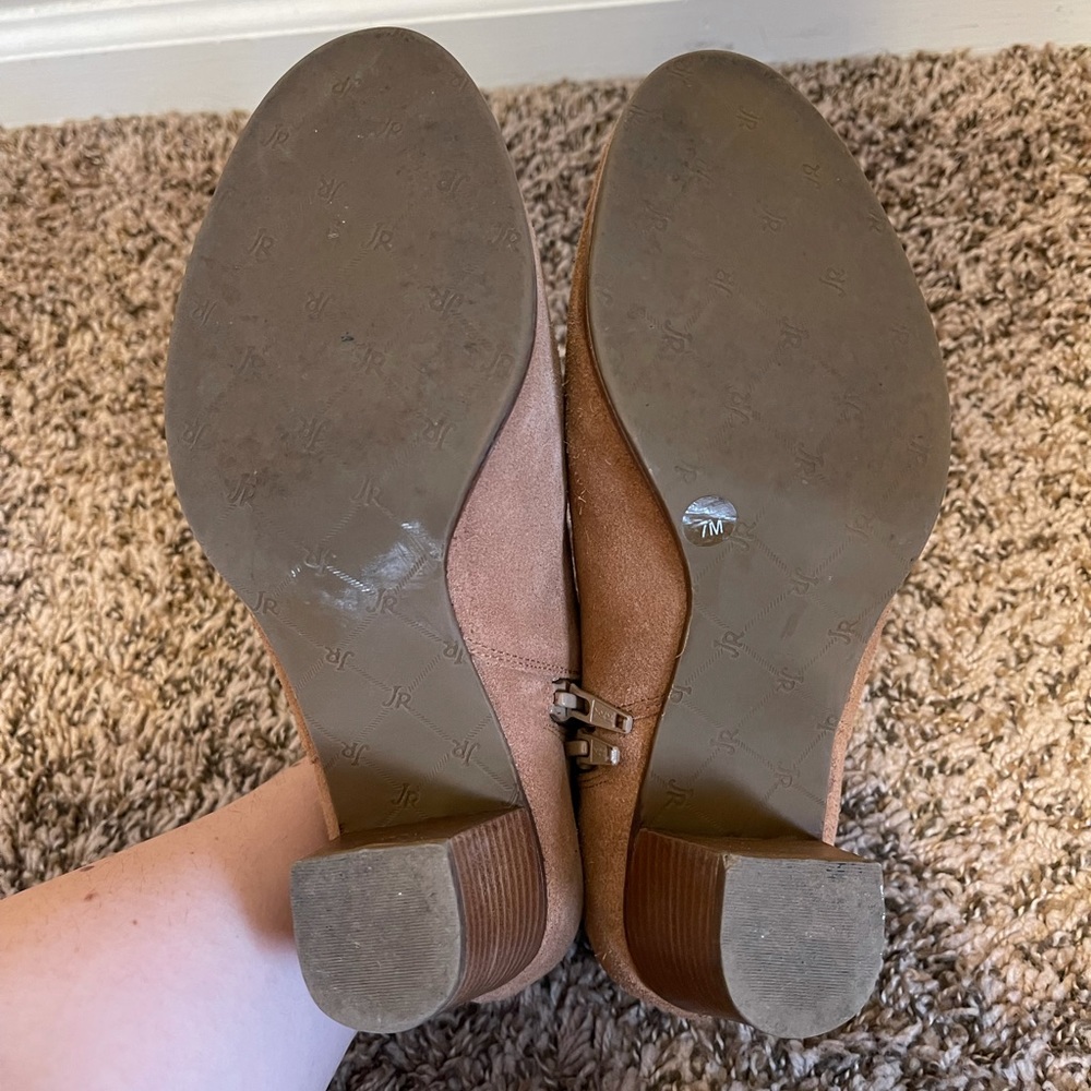 Jack Rogers Suede Heeled Ankle Boots - Picture 9 of 10